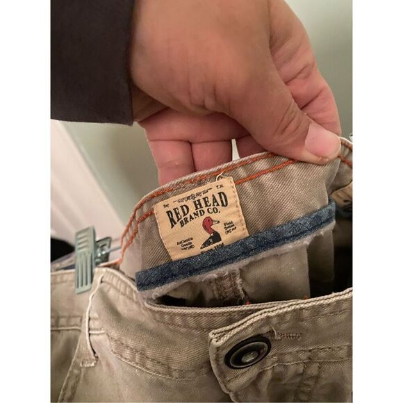 RedHead Jeans Beige Stretch Denim Straight Cotton Casual 40 By 30 - Picture 6 of 7